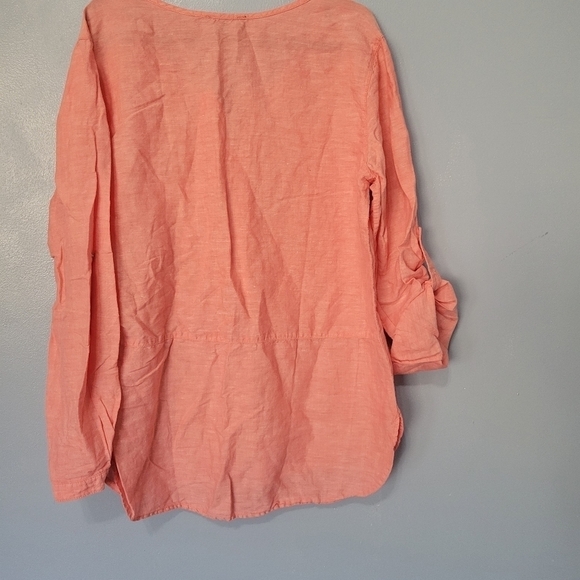 Linen Blend Max Edition Tunic Blouse Large - Picture 4 of 7